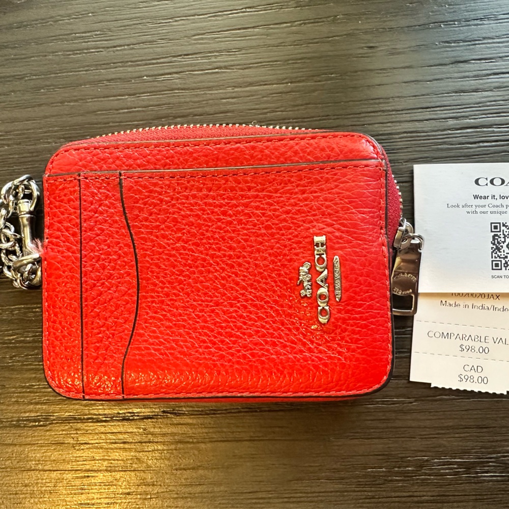 Coach Red Leather Wallet